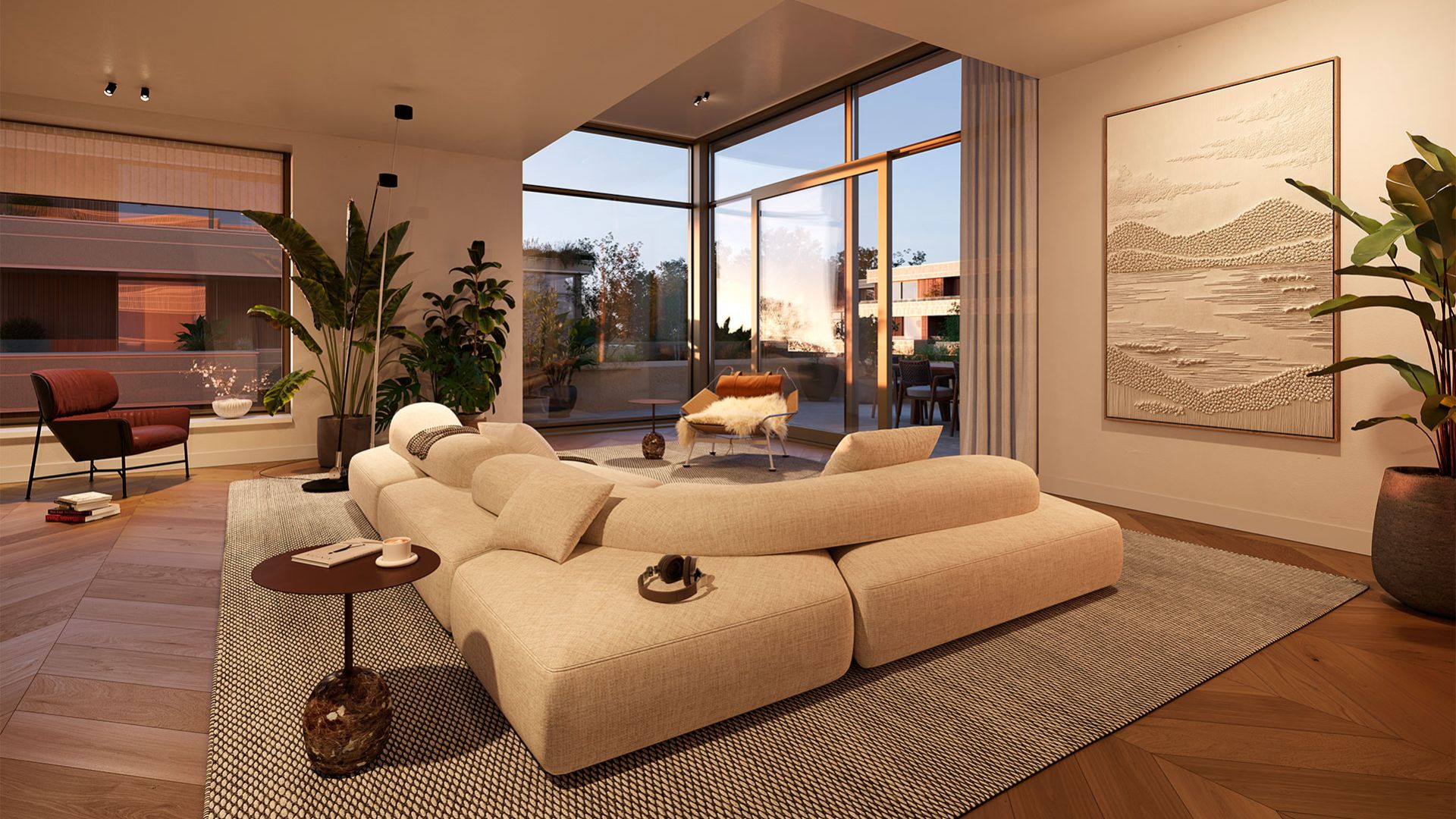 Een interieur waarin verfijnd design, warme materialen en rust in perfecte harmonie samenkomen.