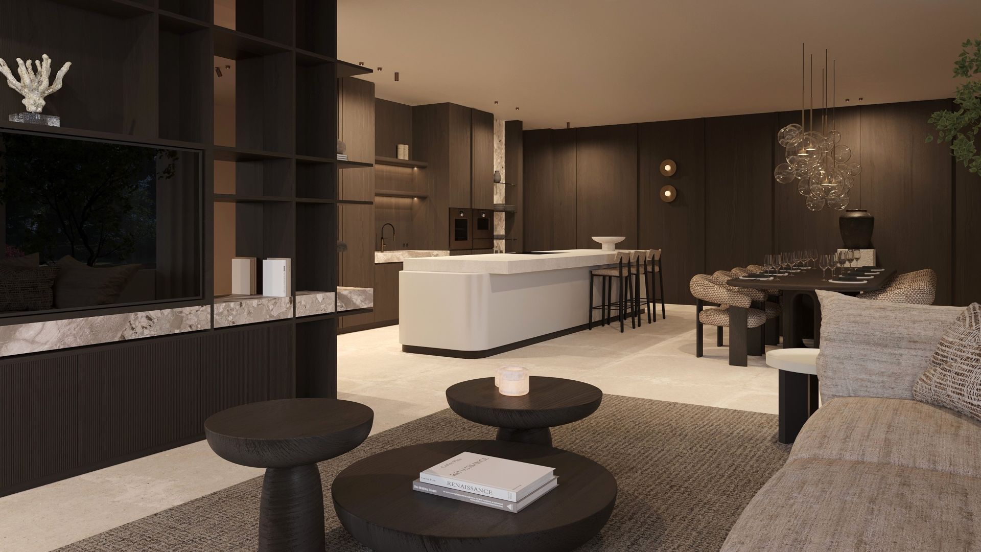 Een interieur waarin verfijnd design, warme materialen en rust in perfecte harmonie samenkomen.